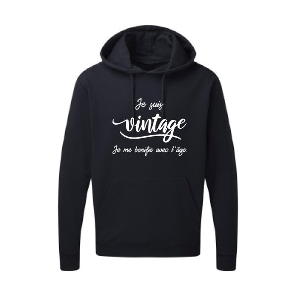 Je suis vintage  Blanc Sweat capuche homme 