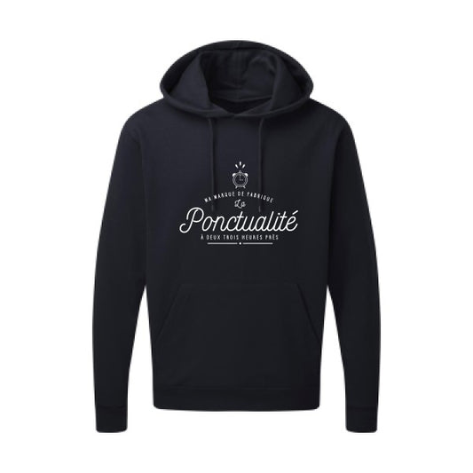 La Ponctualité Blanc Sweat capuche homme 