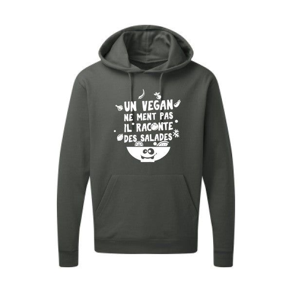 Un vegan ne ment pas Blanc Sweat capuche homme 