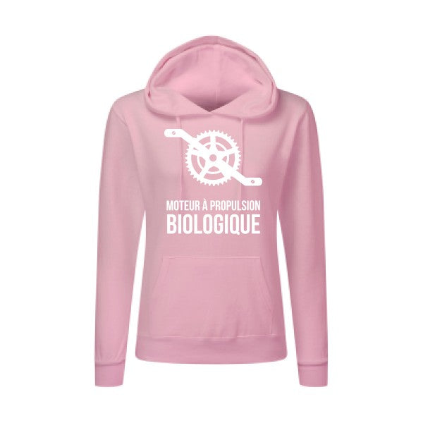 Cyclisme & écologie Blanc  - Sweatshirt Sweat capuche femme