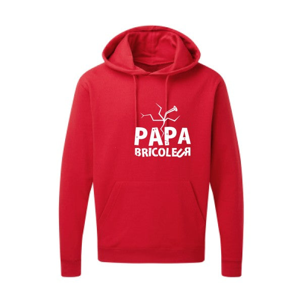 Papa bricoleur Blanc Sweat capuche homme 