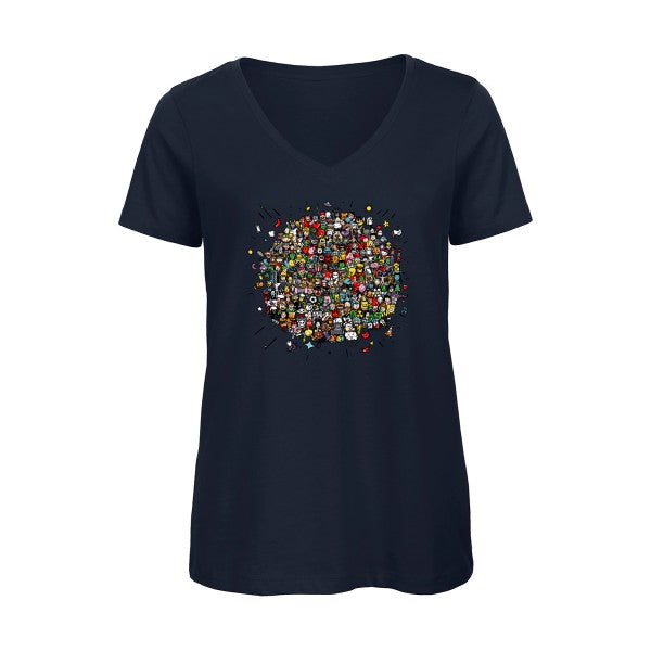 Planète Pop Culture    T-shirt femme bio col V