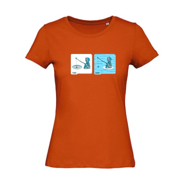 Fishing in Arctic   T-shirt femme bio