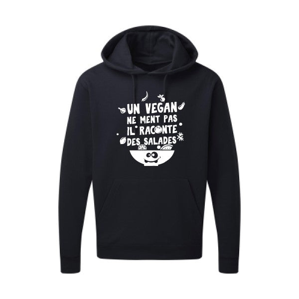 Un vegan ne ment pas Blanc Sweat capuche homme 