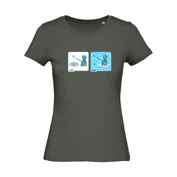 Fishing in Arctic   T-shirt femme bio