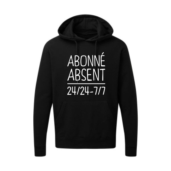 Abonné absent Blanc Sweat capuche homme 