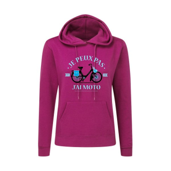 Je peux pas j'ai moto SG - Ladies' Hooded Sweatshirt Sweat capuche femme