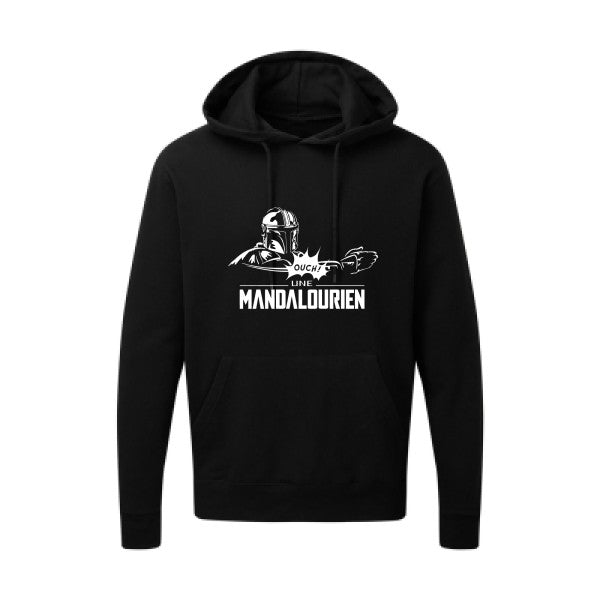 UNE MANDALOURIEN Blanc Sweat capuche homme 