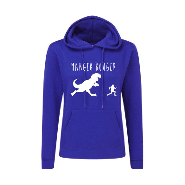 MANGER BOUGER Blanc  - Sweatshirt Sweat capuche femme