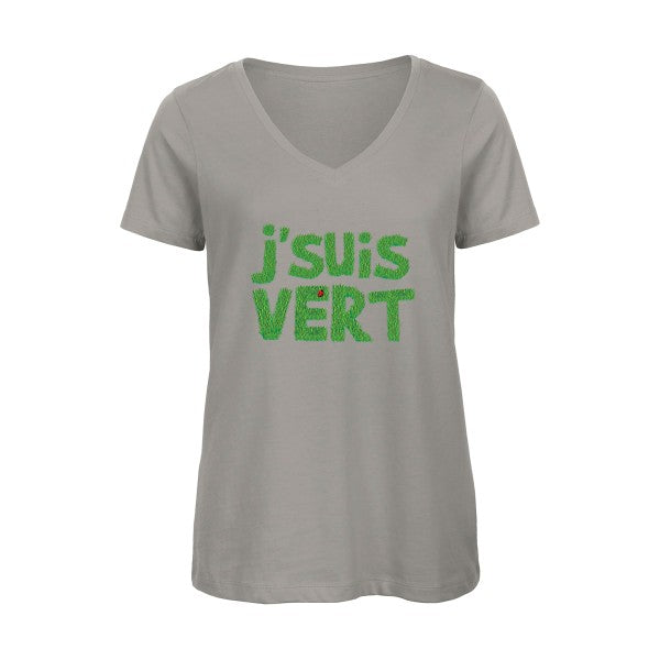 J'suis vert    T-shirt femme bio col V