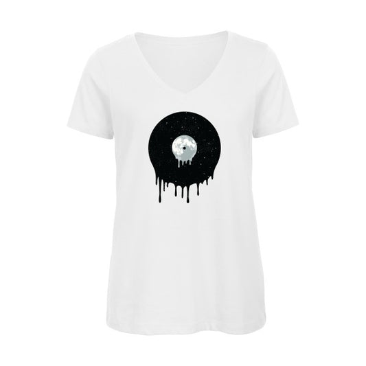 In the sky    T-shirt femme bio col V