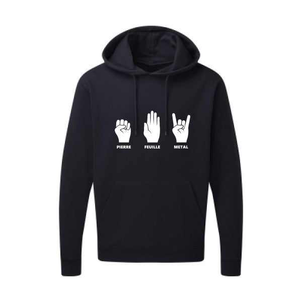 Pierre Feuille Metal Blanc Sweat capuche homme 