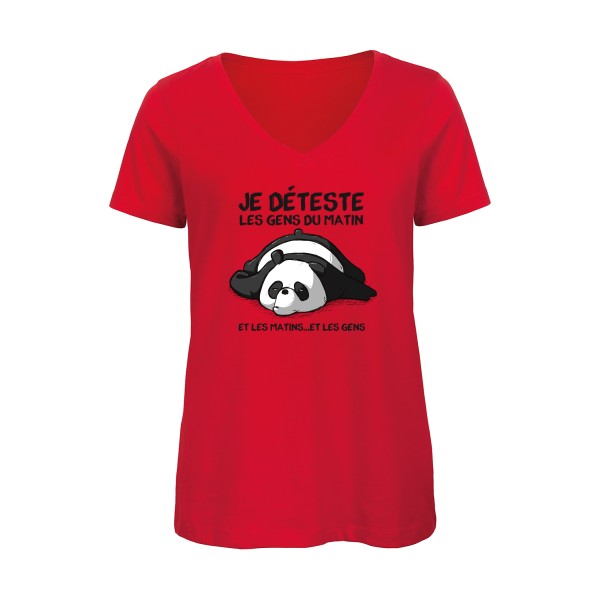 Pas du matin    T-shirt femme bio col V