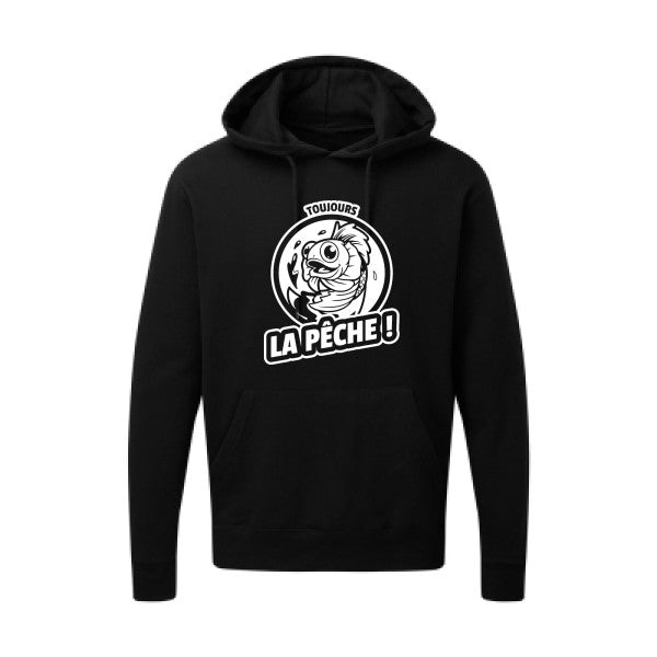 Toujours la pêche ! Blanc Sweat capuche homme 