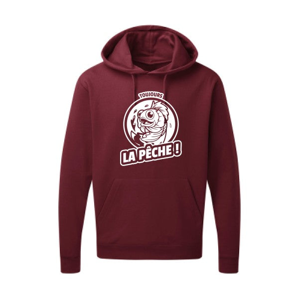 Toujours la pêche ! Blanc Sweat capuche homme 