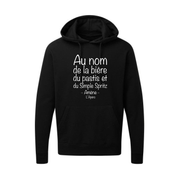 prière de l'apéro Blanc Sweat capuche homme 