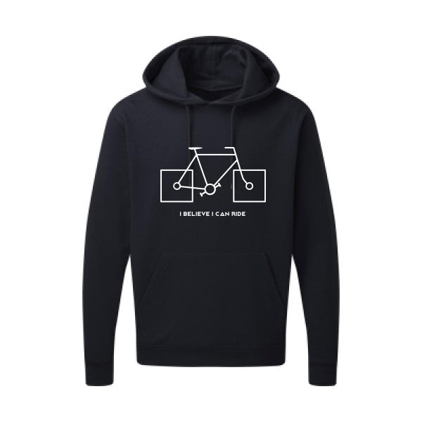 I believe I can ride Blanc Sweat capuche homme 