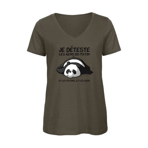 Pas du matin    T-shirt femme bio col V