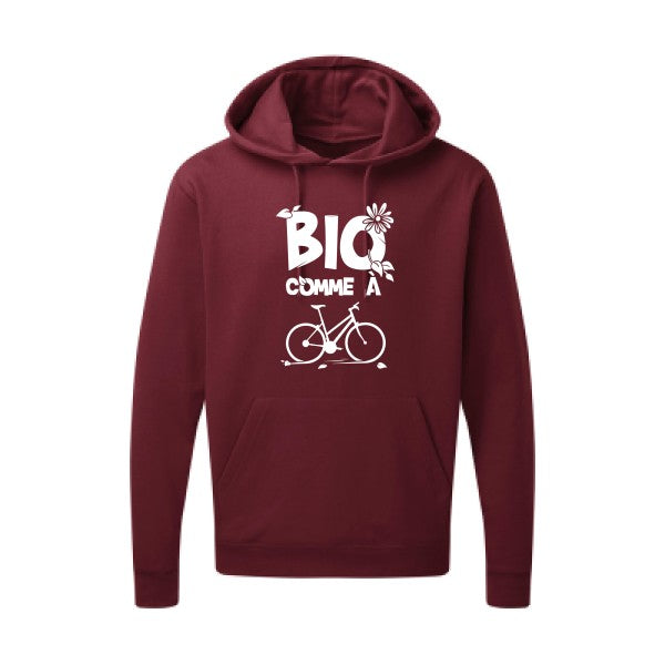 Bio comme un vélo Blanc Sweat capuche homme 