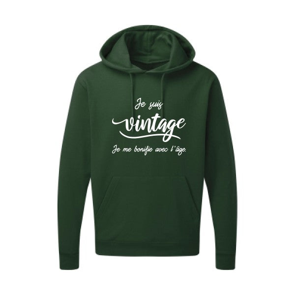 Je suis vintage  Blanc Sweat capuche homme 