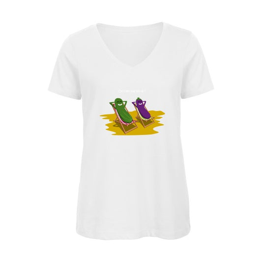 On n'est pas bio là ?    T-shirt femme bio col V