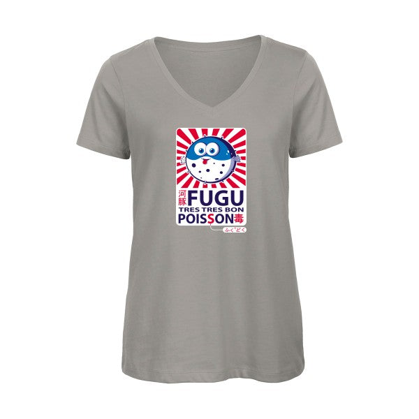 Fugu    T-shirt femme bio col V