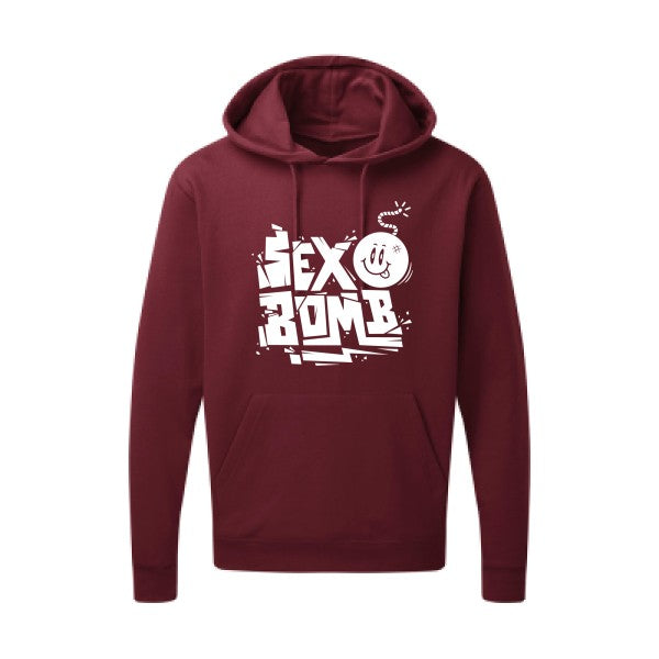 Sex bomb Blanc Sweat capuche homme 