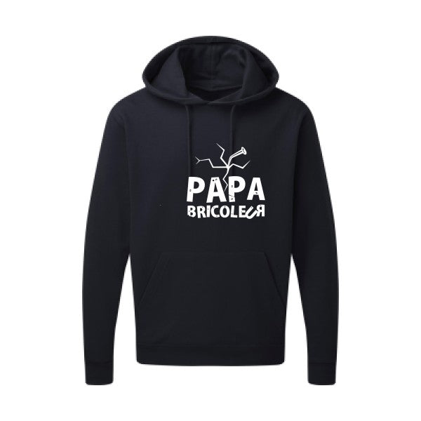 Papa bricoleur Blanc Sweat capuche homme 