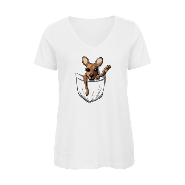 Dans la poche    T-shirt femme bio col V