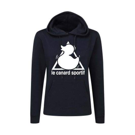 Canard Sportif Blanc  - Sweatshirt Sweat capuche femme