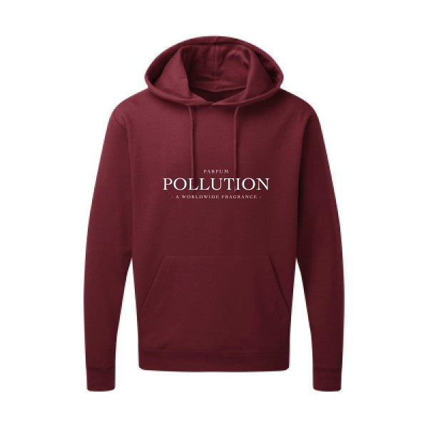 Parfum POLLUTION Blanc Sweat capuche homme 