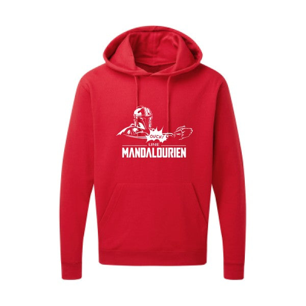 UNE MANDALOURIEN Blanc Sweat capuche homme 