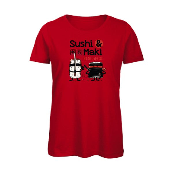 Sushi et Maki   T-shirt femme bio