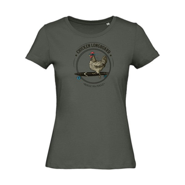 Chicken Longboard   T-shirt femme bio