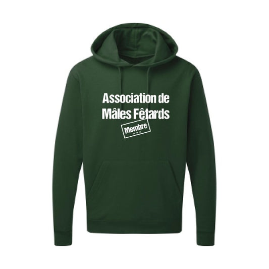 Association de Mâles Fêtards Blanc Sweat capuche homme 