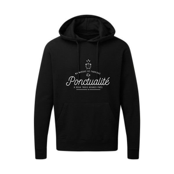 La Ponctualité Blanc Sweat capuche homme 