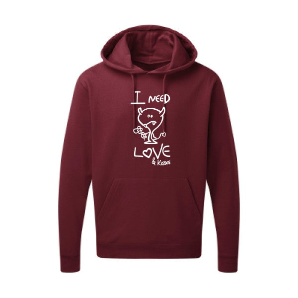 LOVER Blanc Sweat capuche homme 