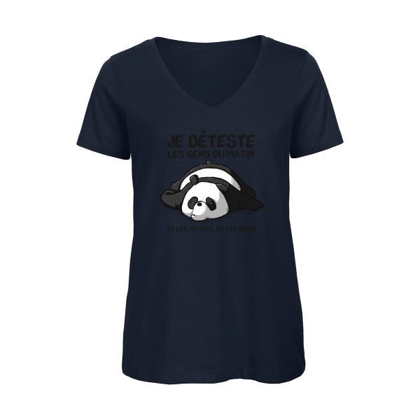 Pas du matin    T-shirt femme bio col V