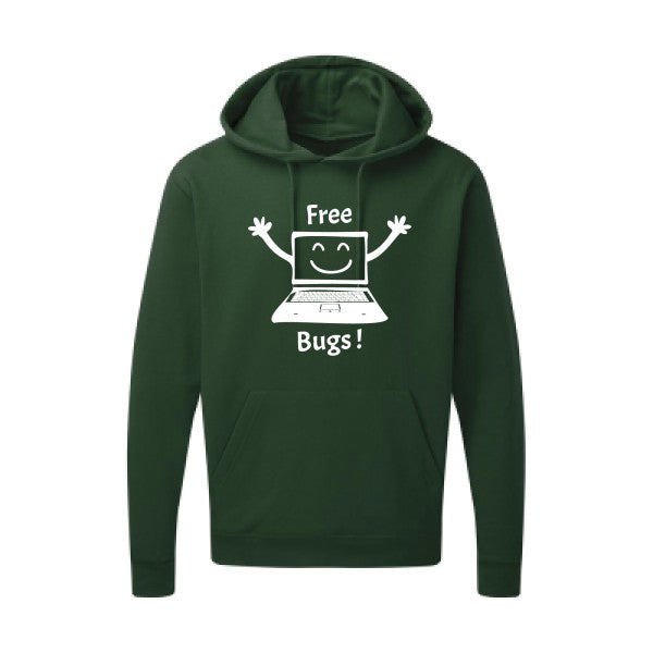 FREE BUGS ! Blanc Sweat capuche homme 