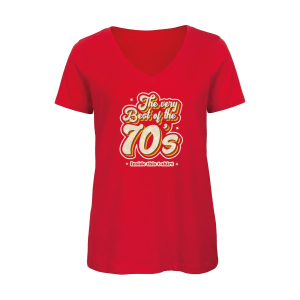 70s    T-shirt femme bio col V