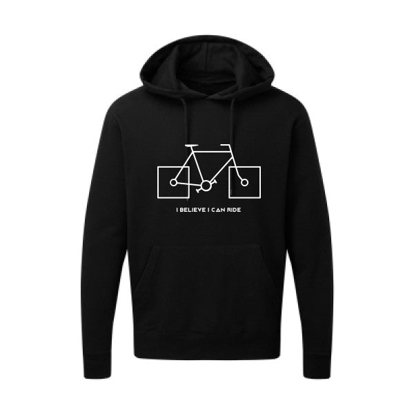 I believe I can ride Blanc Sweat capuche homme 