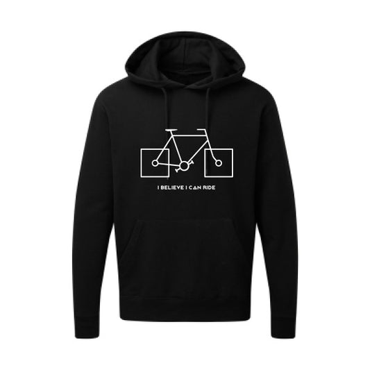 I believe I can ride Blanc Sweat capuche homme 