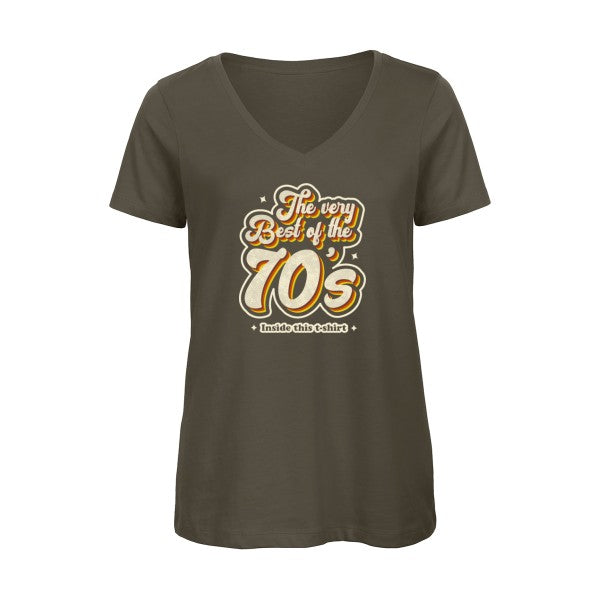 70s    T-shirt femme bio col V