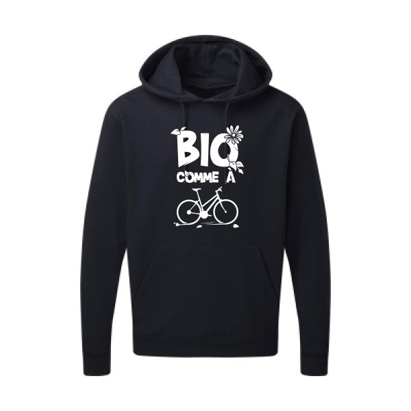 Bio comme un vélo Blanc Sweat capuche homme 