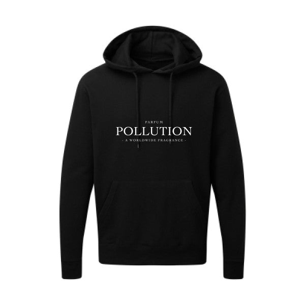 Parfum POLLUTION Blanc Sweat capuche homme 