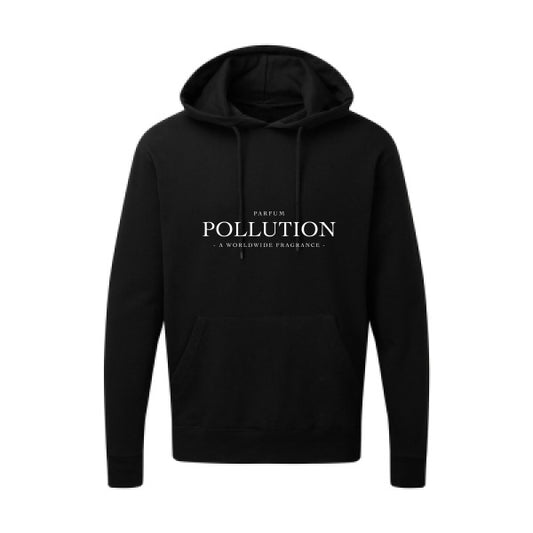 Parfum POLLUTION Blanc Sweat capuche homme 