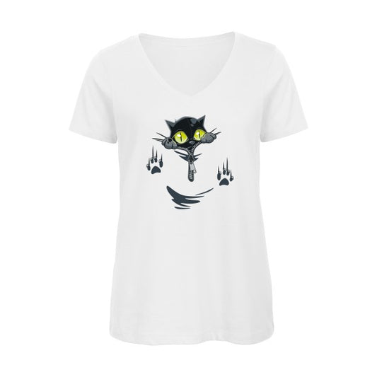 oOh    T-shirt femme bio col V