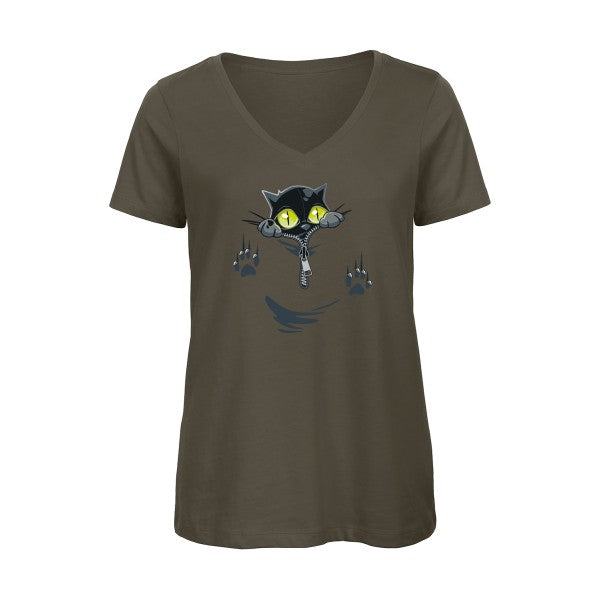 oOh    T-shirt femme bio col V