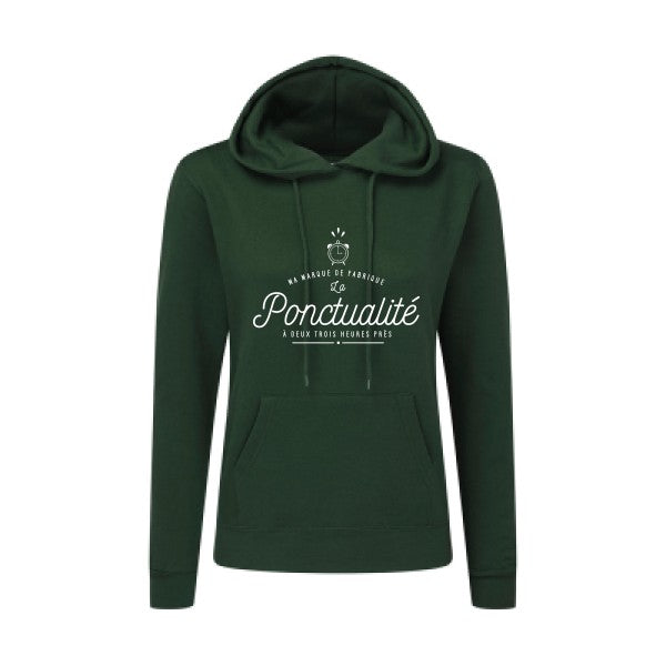 La Ponctualité Blanc  - Sweatshirt Sweat capuche femme