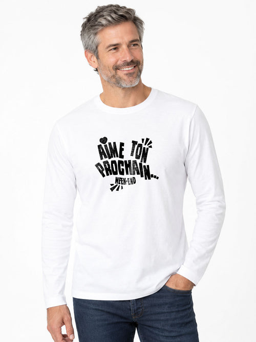 Aime ton prochain ! T-shirt original manches longues 190G
